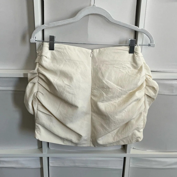 Zara Voluminous Bow Draped Bubble Mini Skirt White Size XS NWT - Picture 9 of 9